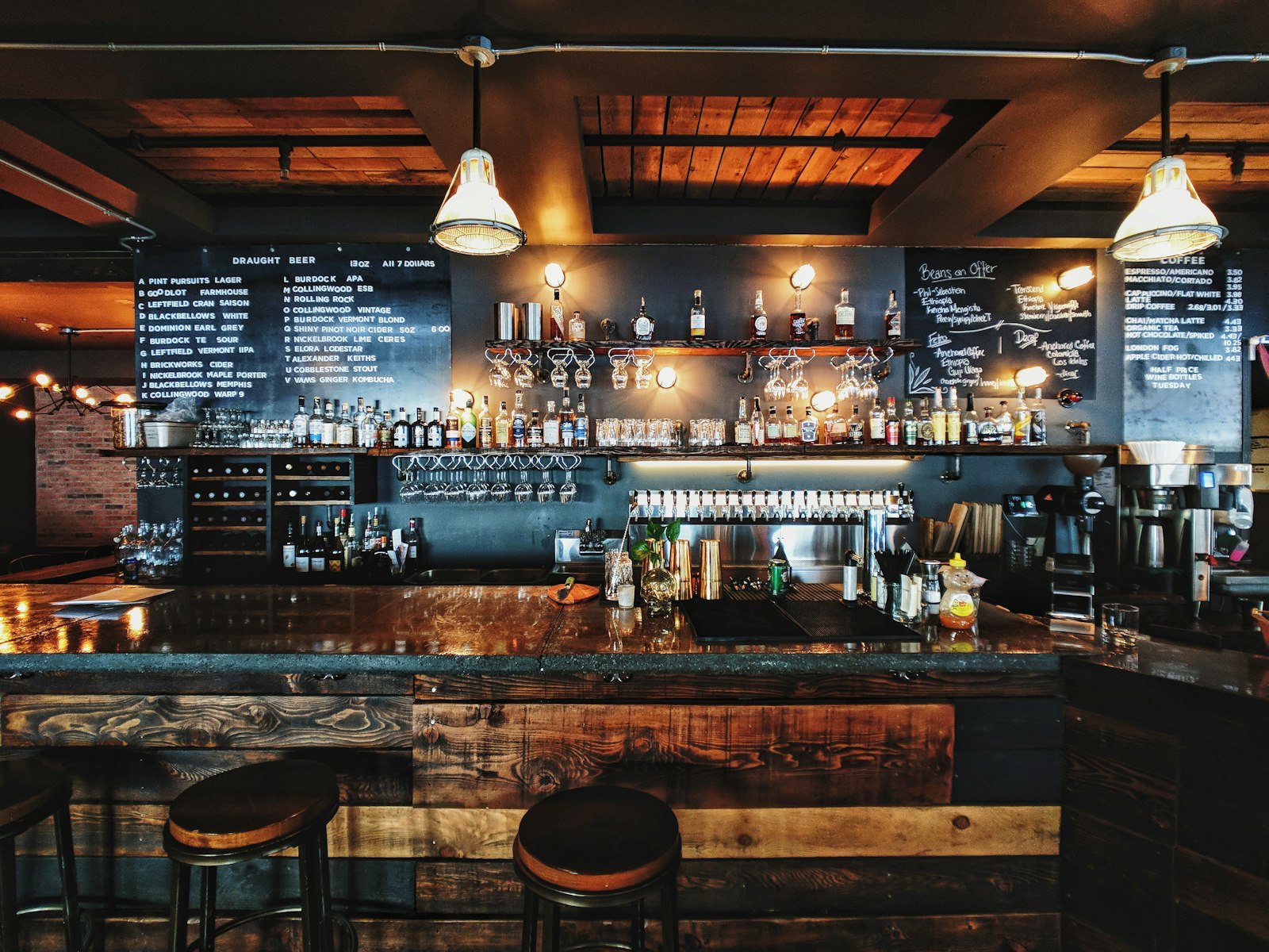 Bartender serving upscale cocktails